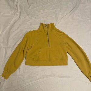 lululemon athletica scuba oversized half zip funnel neck xs/s